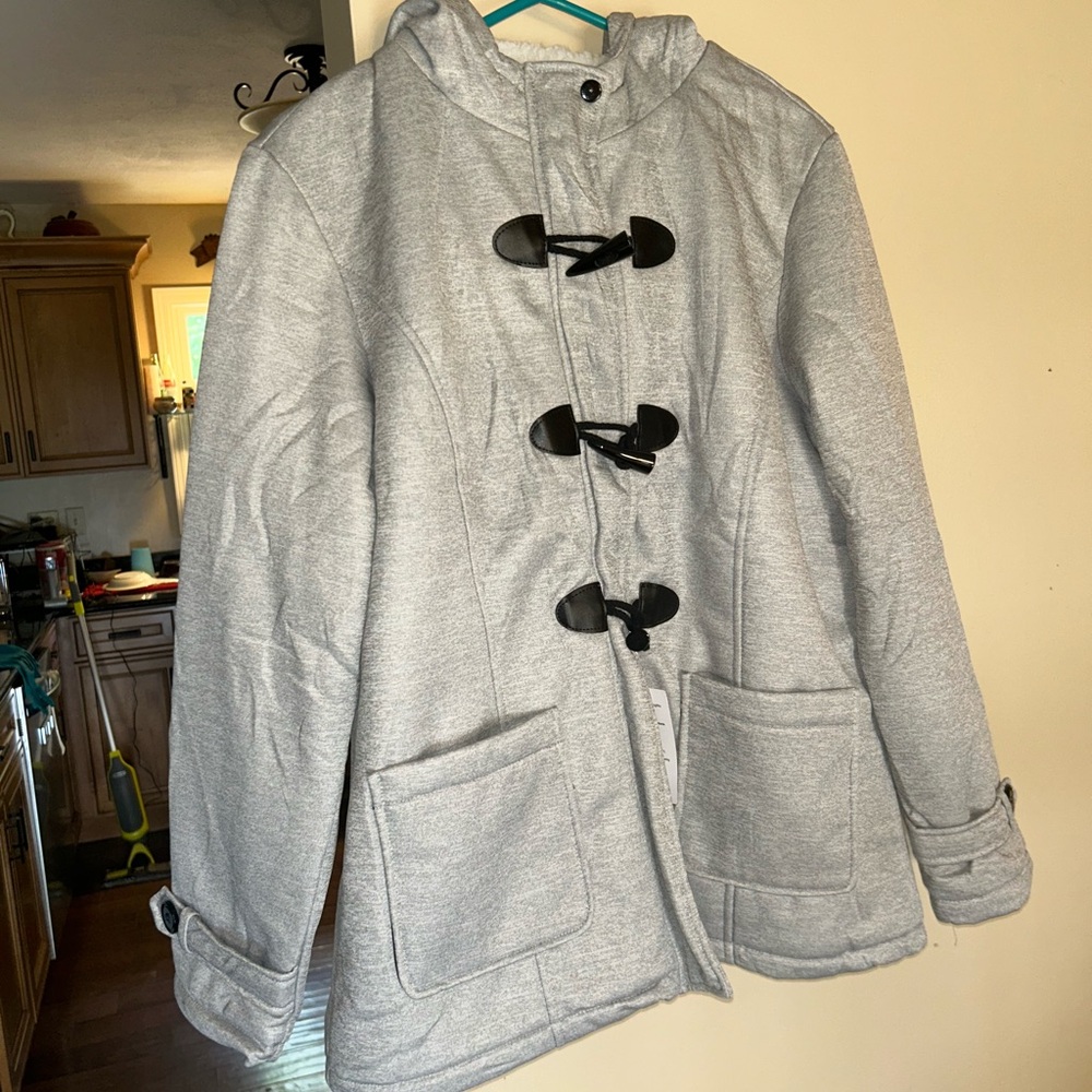 Women's Gray Toggle Coat